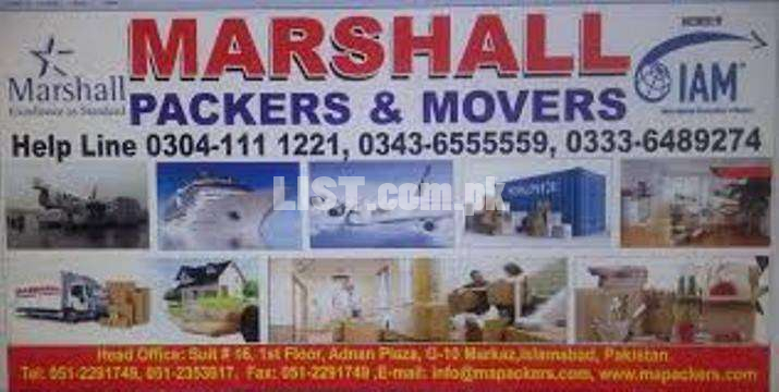 Marshall Packers & Movers,Transport,House relocation & Cargo shipping