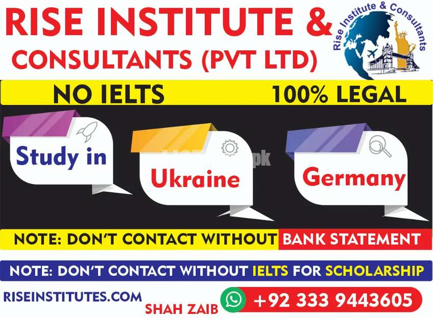 Study in Germany & Ukraine without IELTS.Rise Institute & Consultants