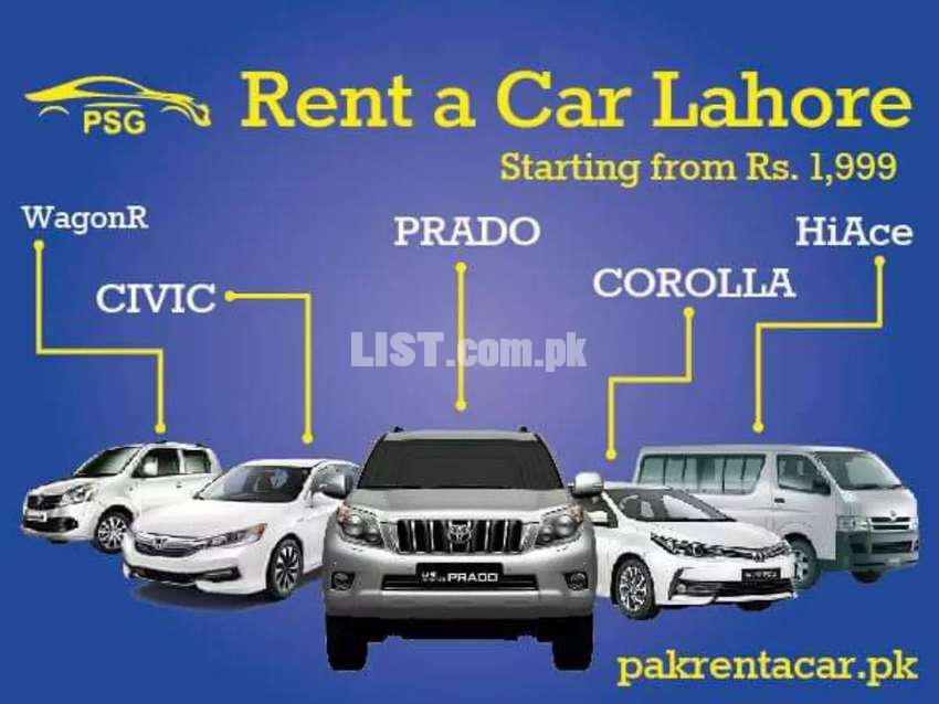 Rent a car Lahore DHA