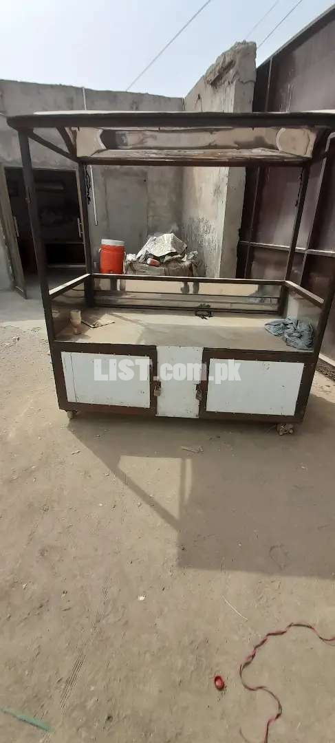 Steel counter for sale  2 counter total 1 grill machine