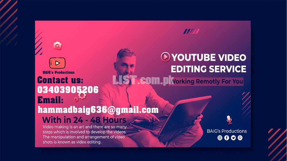 Remote Video Editing Service | By Baig's Productions