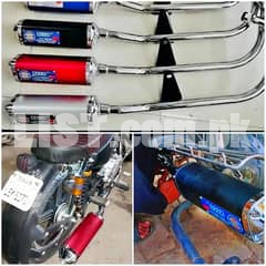 Cg 125 Exhaust with bend pipe