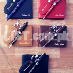 Customise Cow leather wallet with keychain for sale in Karachi