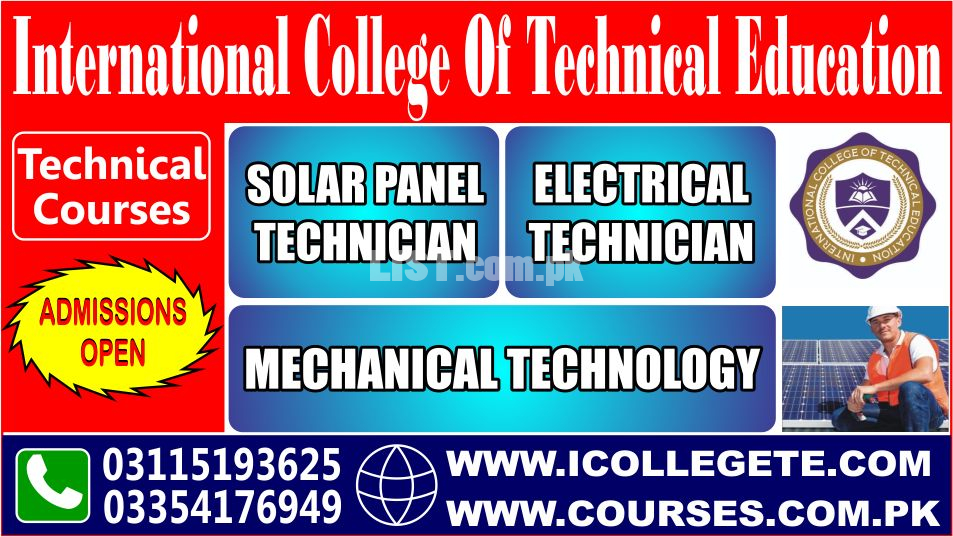 Mechanical technology three months  course in Rawalpindi