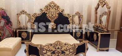 Bed ,Dressing , 2 Sidetables  (Haji   Furniture )