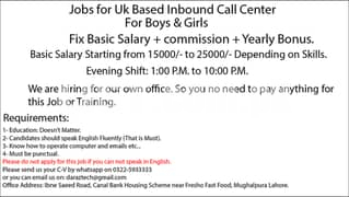 UK Based Inbound Call Center