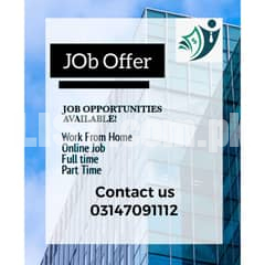 Full-Time/Part Time/Home Base Job/Boys and Girls Apply Now