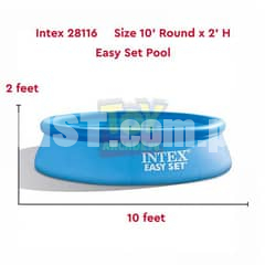 INTEX 28116 Easy Set Inflatable Puncture Resistant Pool 10?x24?