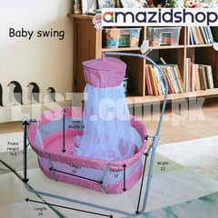 Baby cradle swing with stand support