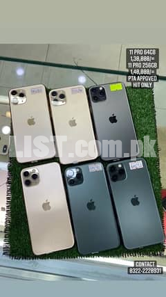 Iphone 11 pro 64 and 256 Pta Approved