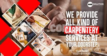 Carpenter Service, Furniture Making & Repairing, Carpenters on demand.