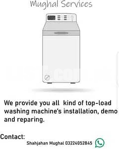 We give you a service of everything kind of top load washing machine.