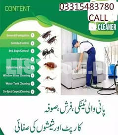 Carpet sofa and water tank House Deep Cleaning washing 03315483780