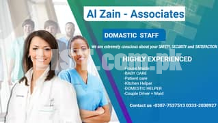 Cook Driver Patient care Baby sitter Office boy maid and Domestic care