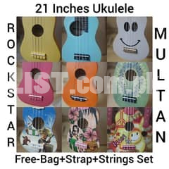 SALE 21 inches ukulele with Free Bag+strap+strings set