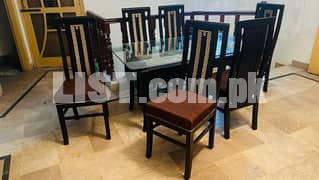 new visachi dining with 6 chairs