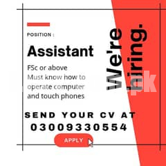Assistant (Administrator accountant manger IT digital media marketing)