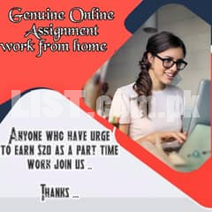 Online working ,make an easy assignment and get payment