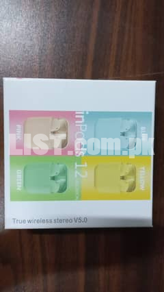 i12 TWS Wireless inpods Earbuds With Touch Sensor Airpods High Quality