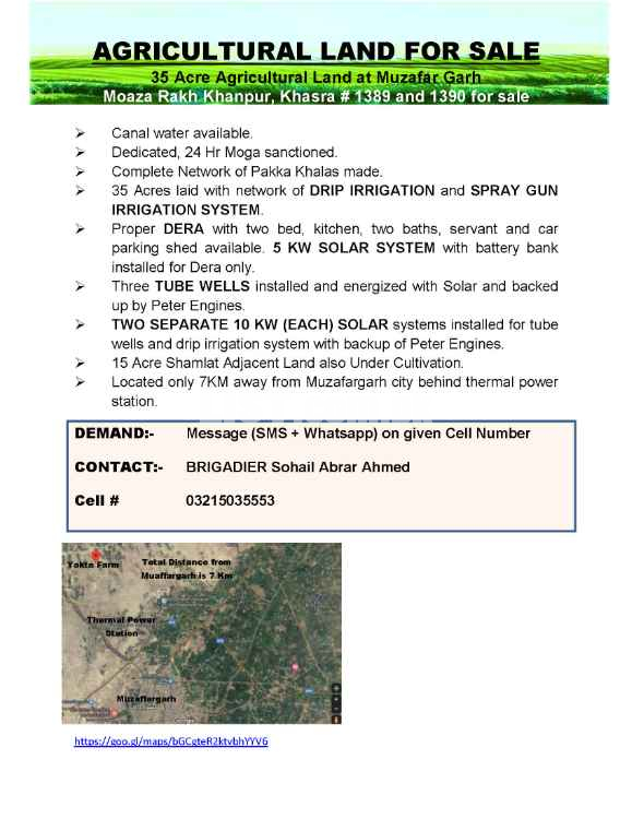 35 Acre Agriculture Land For Sale