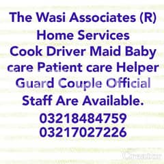 Maid Baby Care Cook Driver patient Care Helper Guard