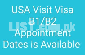 USA B1/B2 Visit Visa Appointment Dates is Available