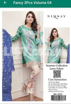 Fancy Cotton Lawn Embroidered 3PC