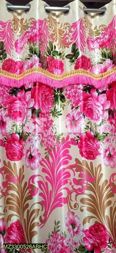 Crystal silk cotton curtain