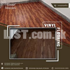 vinyl floor sheets and wooden floor by grand interiors