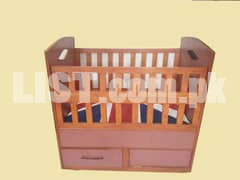 Custome Made Wooden Baby Cot With Mattress