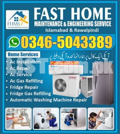 AC repair Fridge repair Automatic Washing machine repair 03013903647