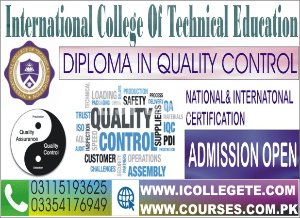 Diploma in Quality Control (QA/QC) Course in Gojra, Pakistan