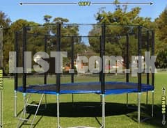 Trampoline with Enclosure Net,16 FT Trampoline with Safety Enclosure