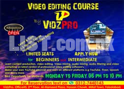 Video Editing Course for Youtube at VidzPro Academy