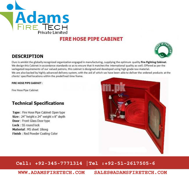 Fire Hose Pipe NAFFCO Adams Fire Safety Islamabad