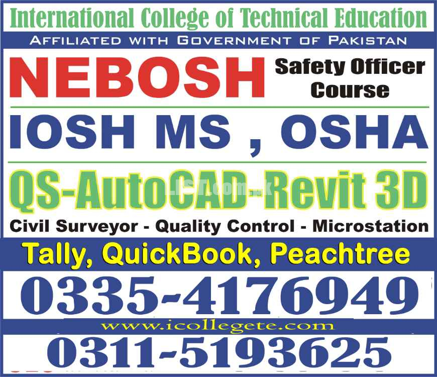 NEBOSH IGC Safety Course in Lahore Sialkot