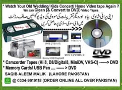 VHS video cassette TO USB in Mp4 HD, DVD