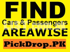Find Pick and Drop Cars and Passengers by Area KARACHI & LAHORE