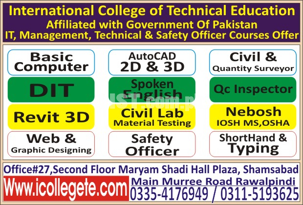 QUALITY CONTROL ONE YEAR DIPLOMA COURSE IN ABBOTTABAD