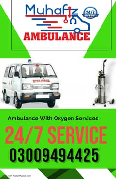 Ambulance with Emergency Oxygen Cylinders Service Available