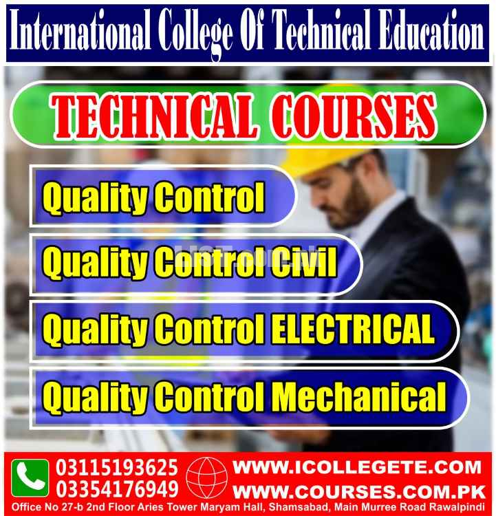 Diploma in Quality Control QA/QC Course in Faisalabad Sialkot