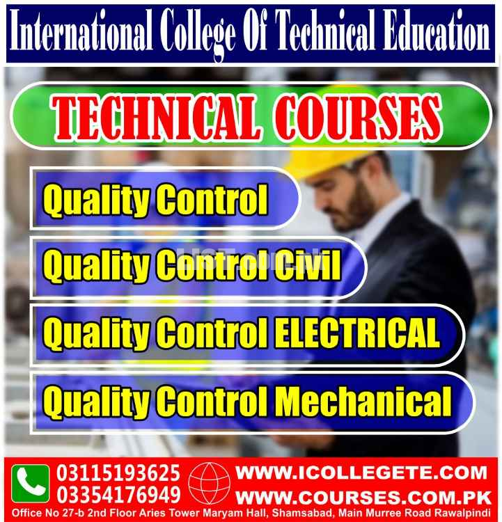 QA/QC QUALITY CONTROL TWO MONTHS COURSE IN ABBOTTABAD