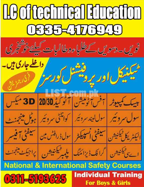 UK DIPLOMA IN ELECTRICAL TECHNICIAN COURSE IN LAHORE GUJRAT PUNJAB