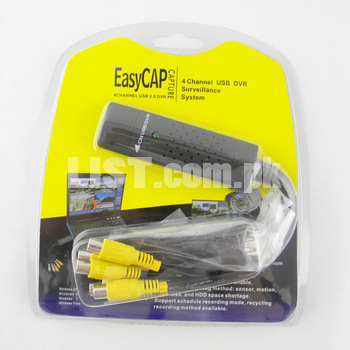 Easycap 4 Channel DVR CCTV Camera Audio Video Capture Adapter Recorder