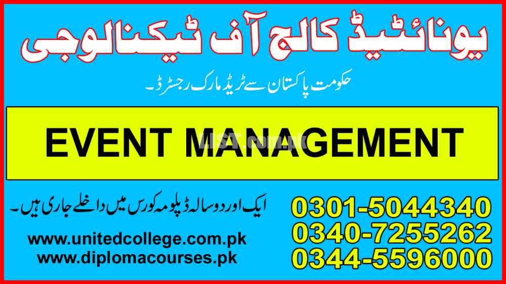 #1#  EVENT MANAGEMENT COURSE IN PAKISTAN SINDH