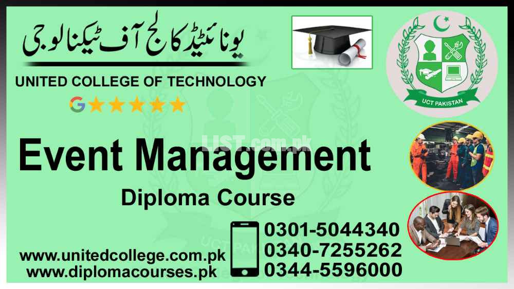 #1# PROFESSIONAL DIPLOMAA COURSE IN  EVENT MANAGEMENT  COURSE IN PAKIS