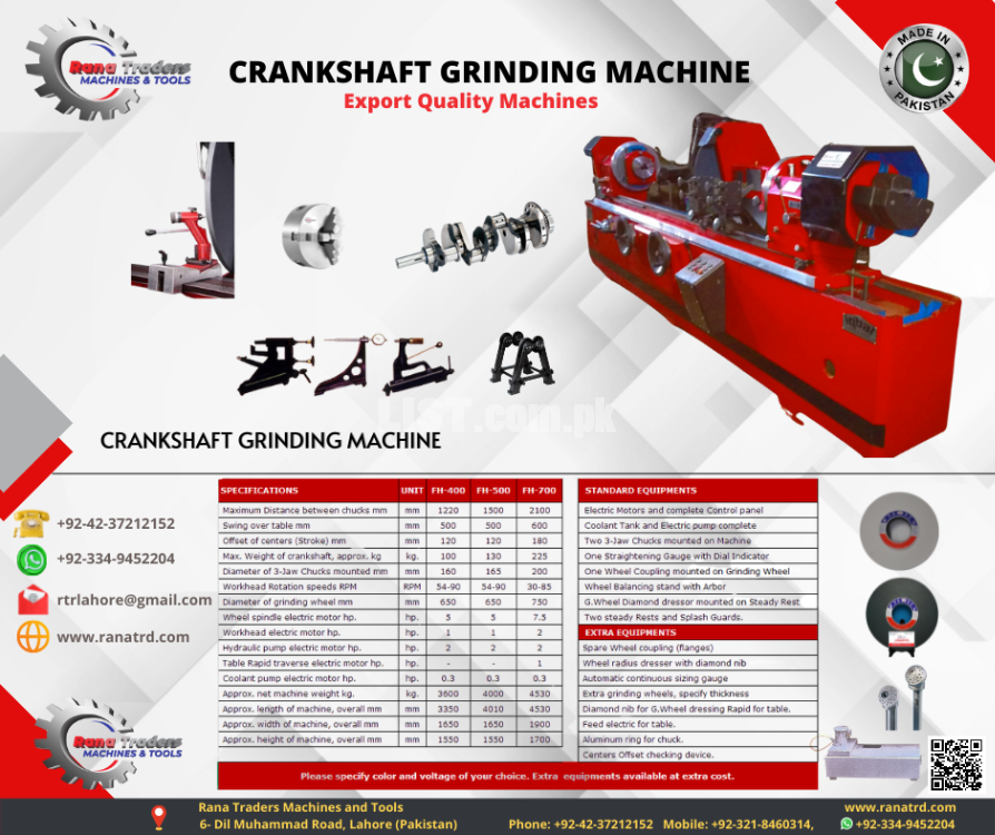 Crankshaft Grinding Machine FH-350, FH-400, FH-500, FH-700