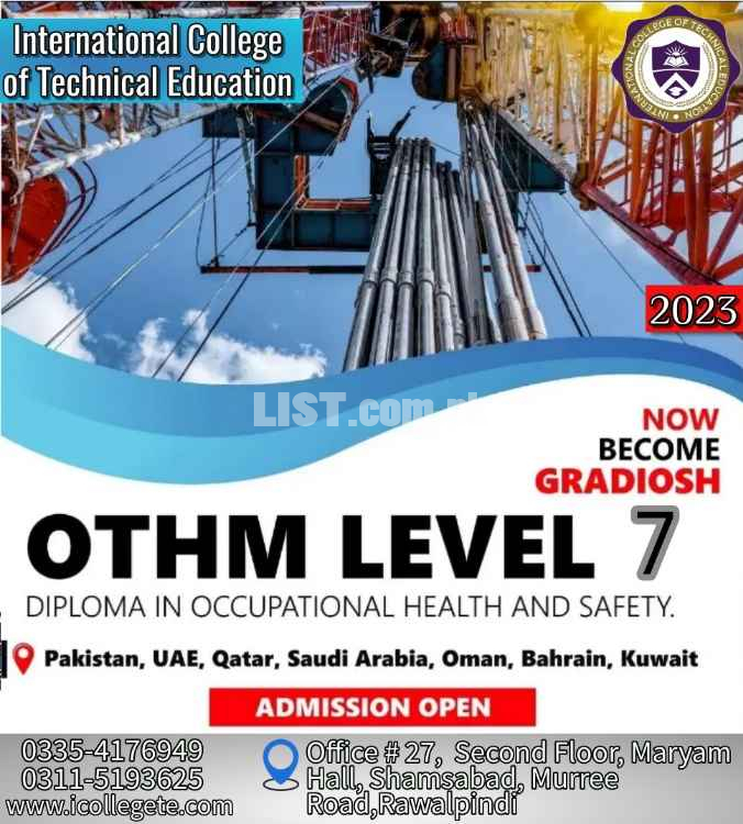 OTHM LEVEL SEVEN OCCUPATIONAL HEALTH AND SAFETY COURSE IN  DESKA
