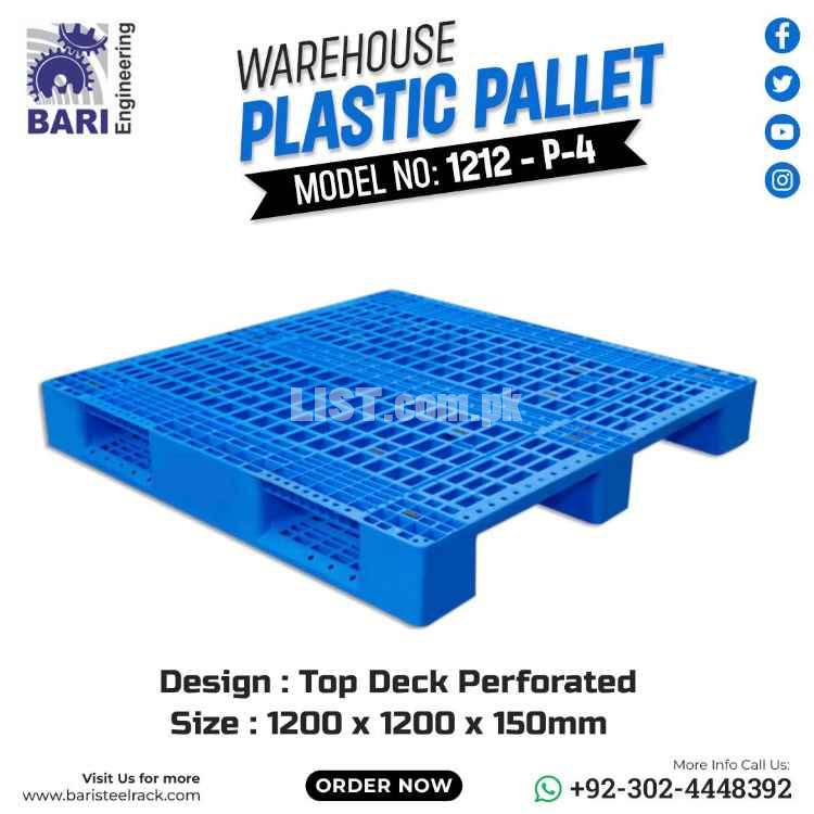 Warehouse Plastic Pallet | Industrial Plastic  Pallet | Plastic Pallet