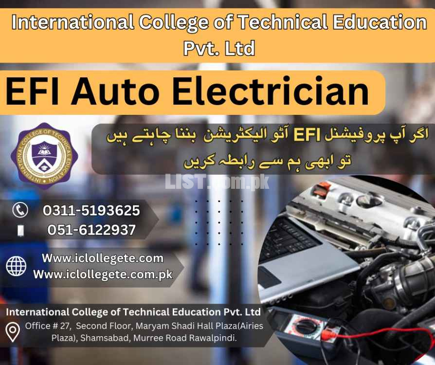 2023 #Professional EFI Auto Electrician Course in Islamabad